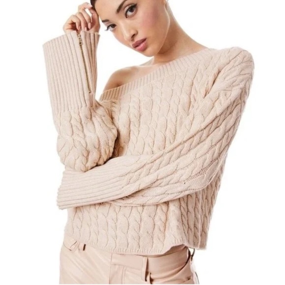 Alice and Olivia Ina cableknit sweater